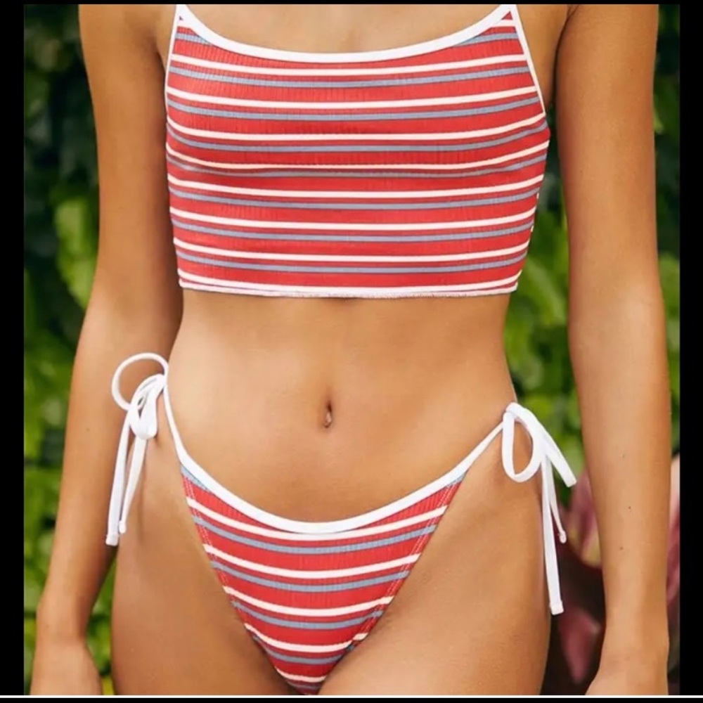 Retro stripe pacsun high waisted bikini